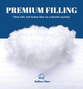 Set of 2 Machine Washable Down Alternative Bed Pillow with Cotton Cover - Queen FastFurnishings