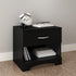 Modern 1 Drawer Nightstand End Side Table Storage in Black FastFurnishings