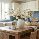 Stone-Texture Round Vase — Large Rustic Centerpiece Jonine’s Corner