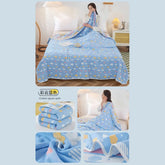 Multi-functional Summer Quilt Thin Breathable Duvet Cool Breathability Cotton Gauze Fabric Towel Blanket Skin-friendly Comforter