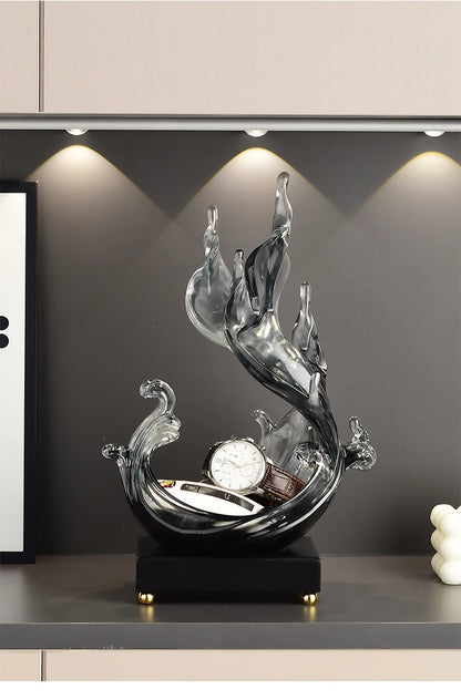 Feng Shui Resin Key Box — Luxury Desk Organizer & Entryway Essential