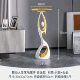 Movement Frozen in Time — Resin Floor Sculpture with Ambient Light