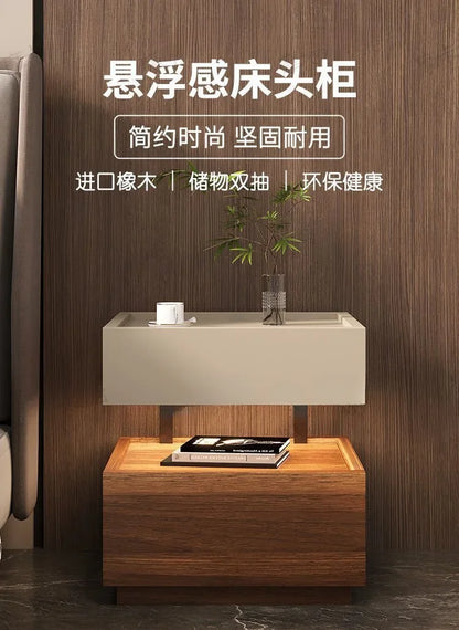 European Nightstand — Modern Bedside Table with Storage