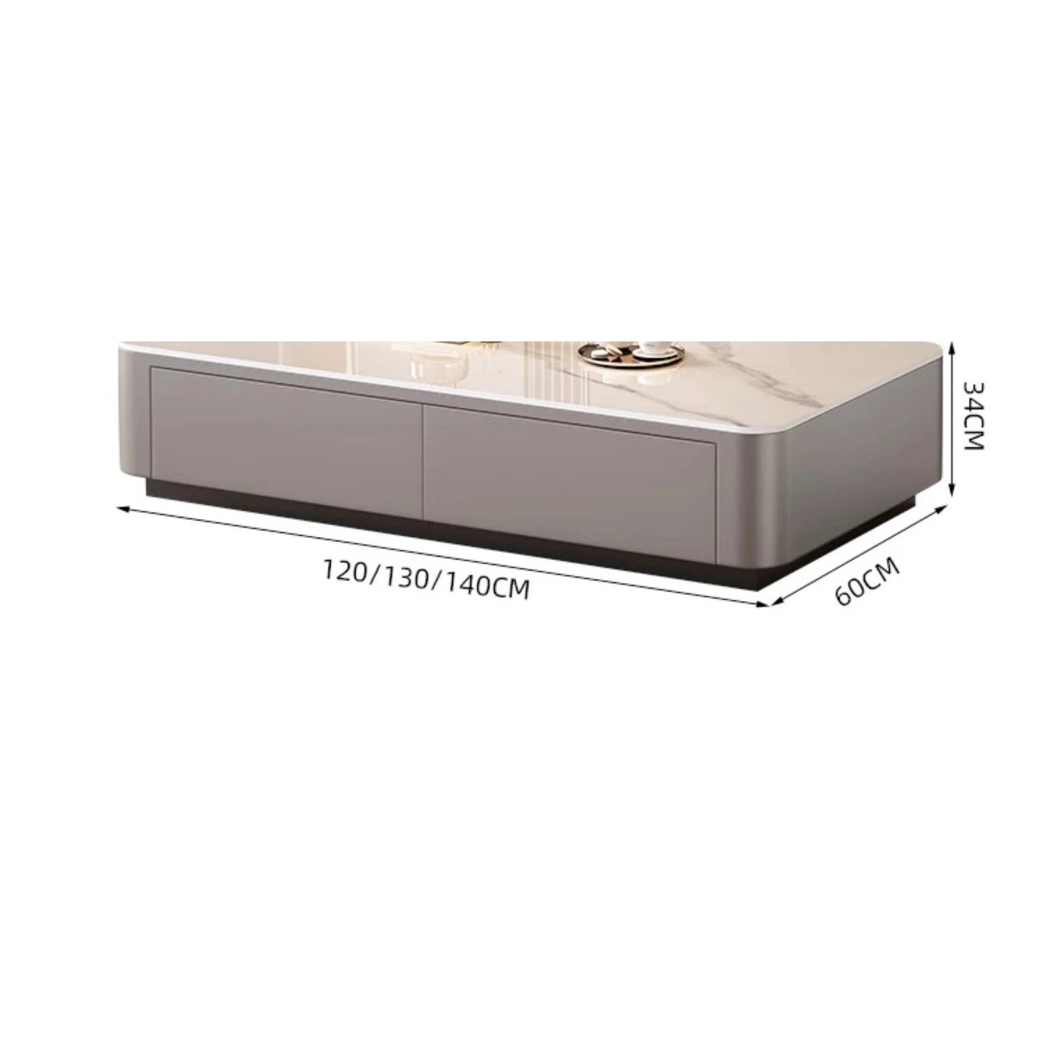 Nordic Clear Designer Coffee Table — Minimalist Living Room Décor