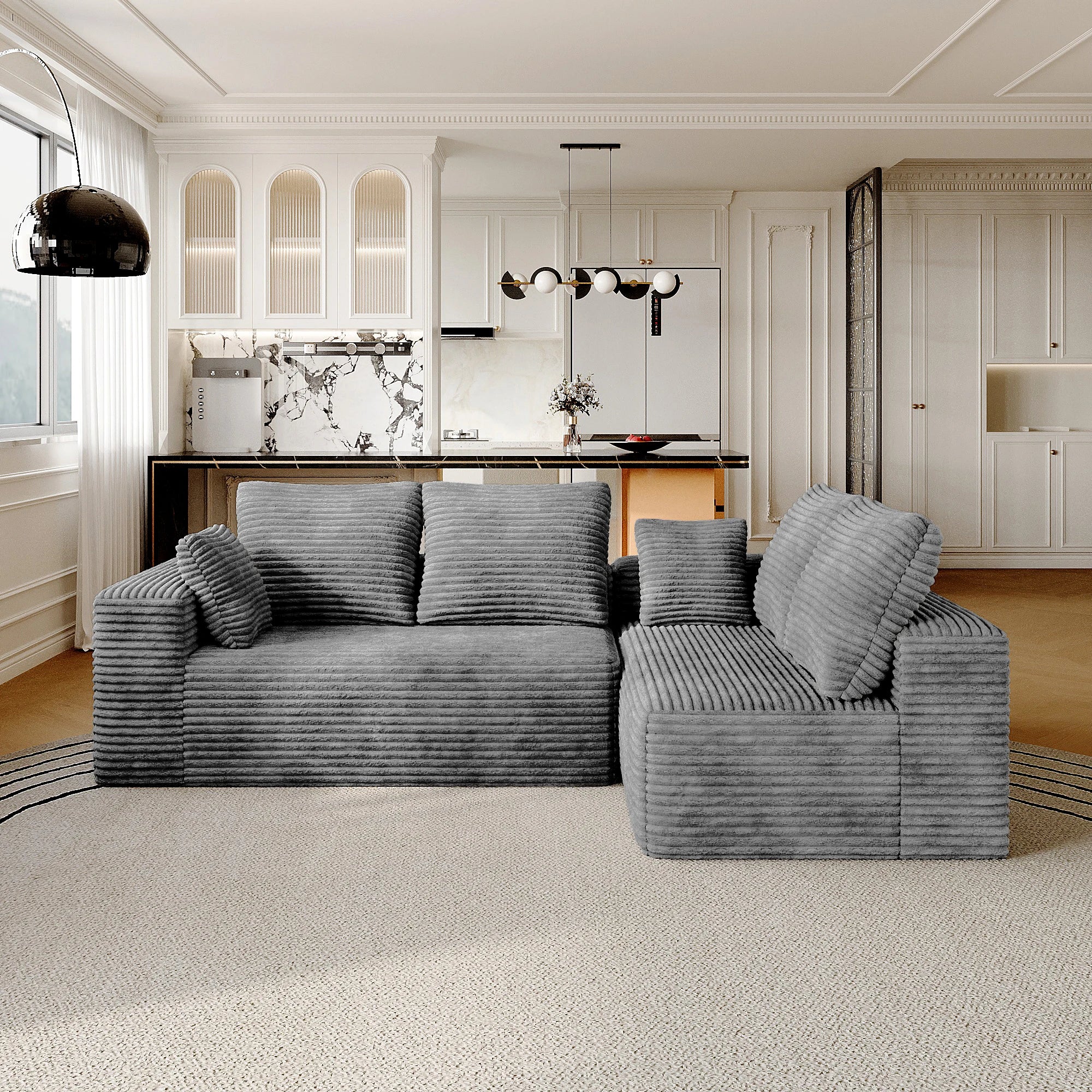 Sink Into Sunday — Sdorens 104" Cloud Sectional with L-Shape Chaise