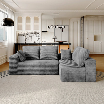 Sink Into Sunday — Sdorens 104" Cloud Sectional with L-Shape Chaise