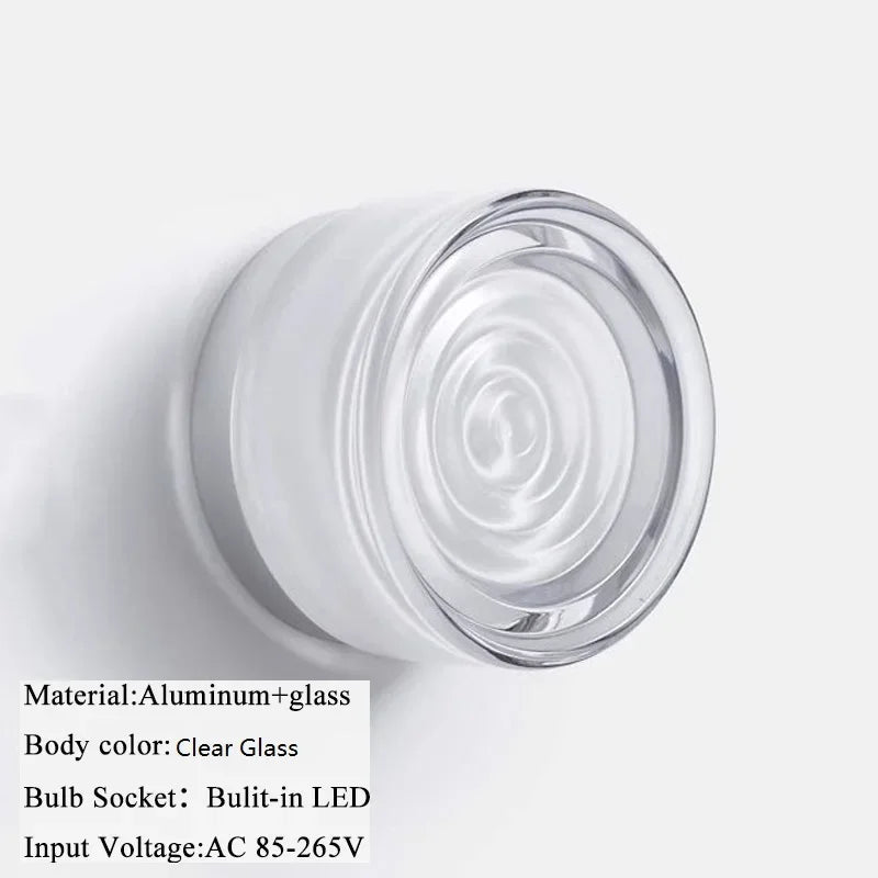 Glass Stone LED Wall Sconce