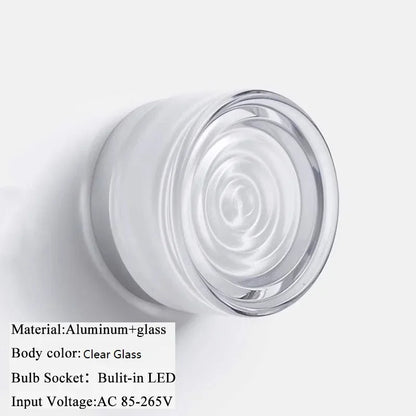 Glass Stone LED Wall Sconce