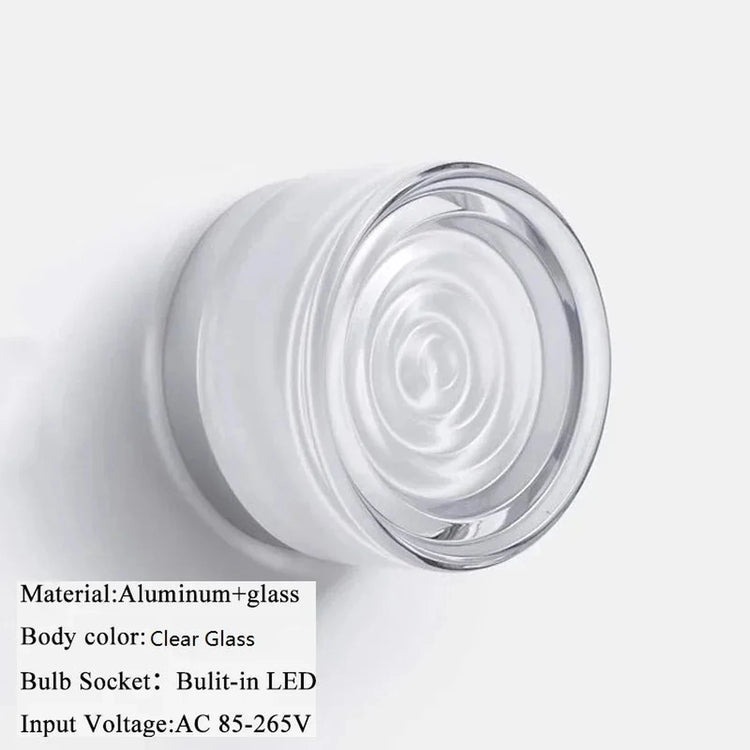 Modern Stylish Fashion Art Creative Lustre Lights Glass Stone Round Sconce LED Wall Lamps for Bedroom Home Decoration Chandelier Jonine’s Corner