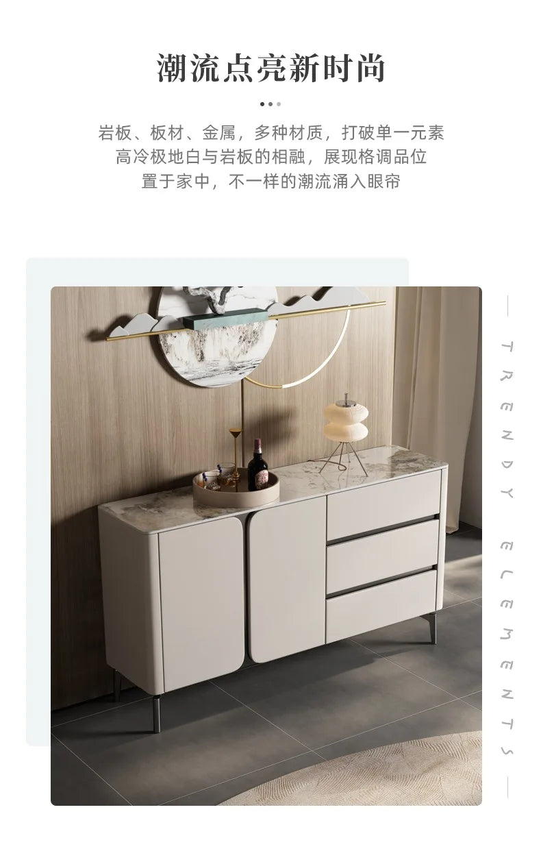 Premium Minimalist Display Cabinet — Light Luxury Living Room Storage