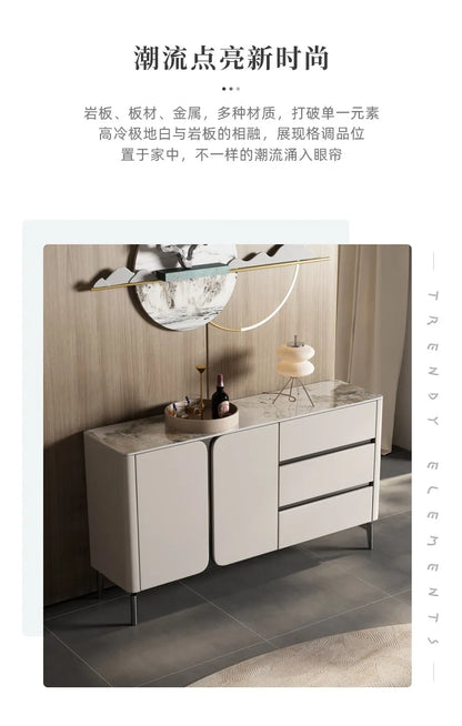 Premium Minimalist Display Cabinet — Light Luxury Living Room Storage