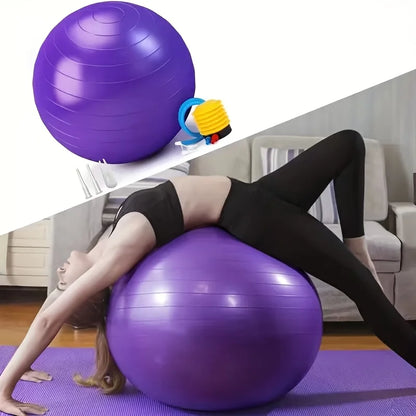 Heavy-Duty Inflatable Yoga & Fitness Ball – Super Large Exercise Ball with Pump