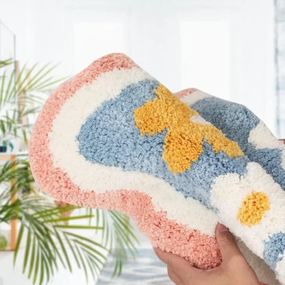 Cozy Underfoot — Non-Slip Faux Wool Bath Mat, Quick Dry