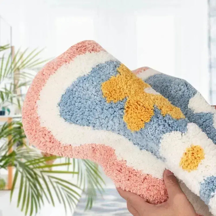Bath Mat Non Slip Soft Faux Wool Rug Quick Dry Dirt Resistant Bathroom Carpet for Shower Tub Toilet Home Floor Mat Jonine’s Corner