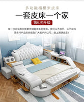 Headboard Storage Double Bed Queen Drawers King Size Smart Bed Luxury Princess Modern Letto Matrimoniale Bedroom Furniture Jonine&