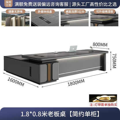 L-Shape Storage Executive Desk
