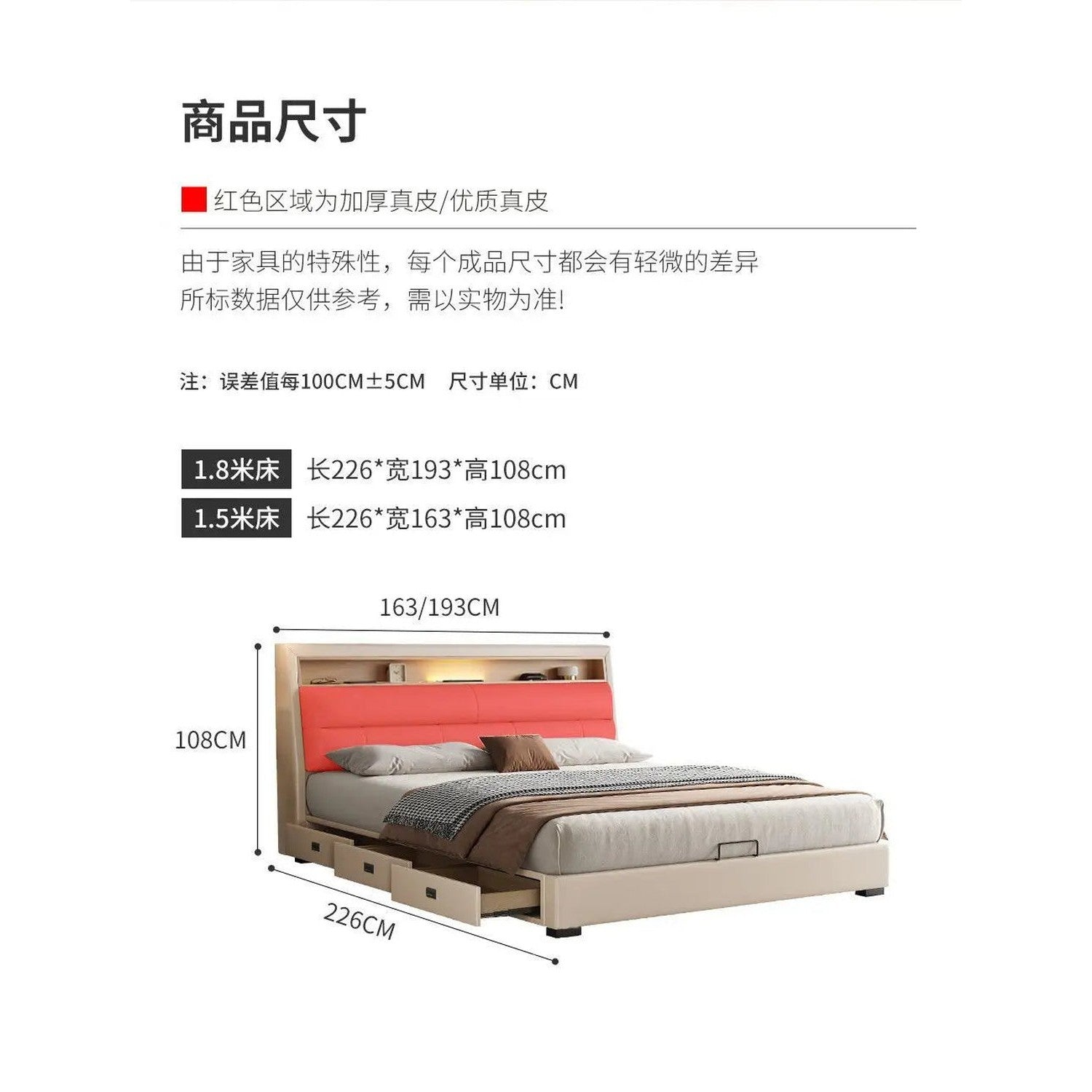 The Storage Bed — Luxury Multifunctional Bed Frame with Storage Headboard