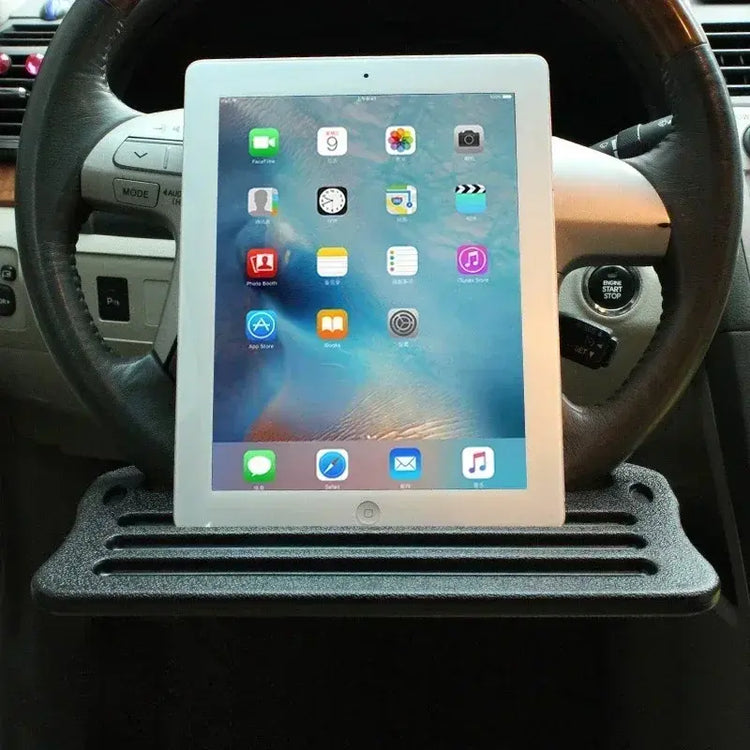 Car steering wheel, small table, car mounted dining plate, car mount, flatbed, car interior dining table, dining table
