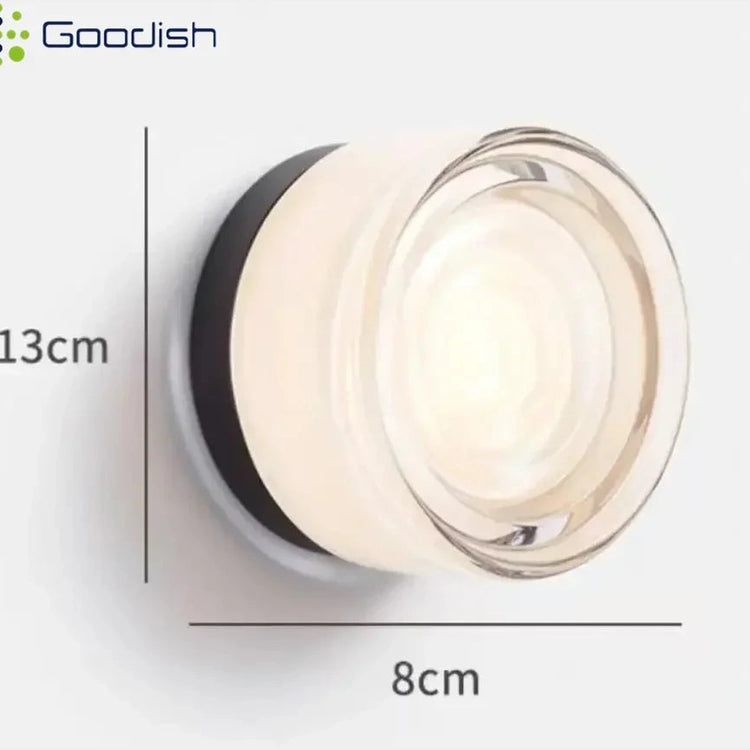 Modern Stylish Fashion Art Creative Lustre Lights Glass Stone Round Sconce LED Wall Lamps for Bedroom Home Decoration Chandelier Jonine’s Corner