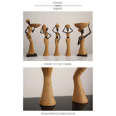 Woven in Gold — Tribal Weave Resin Sculpture in Bohemian Gold & Brown