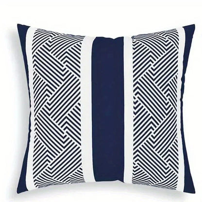 Geometric Pattern Throw Pillow Cover — Printed Cushion Cover for Sofa & Bedroom