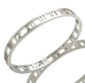 Stainless Steel Crystal Cuff Bracelet Bangle