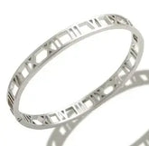 Fashion Simple Stainless Steel 3 Crystal Bracelet Bangle