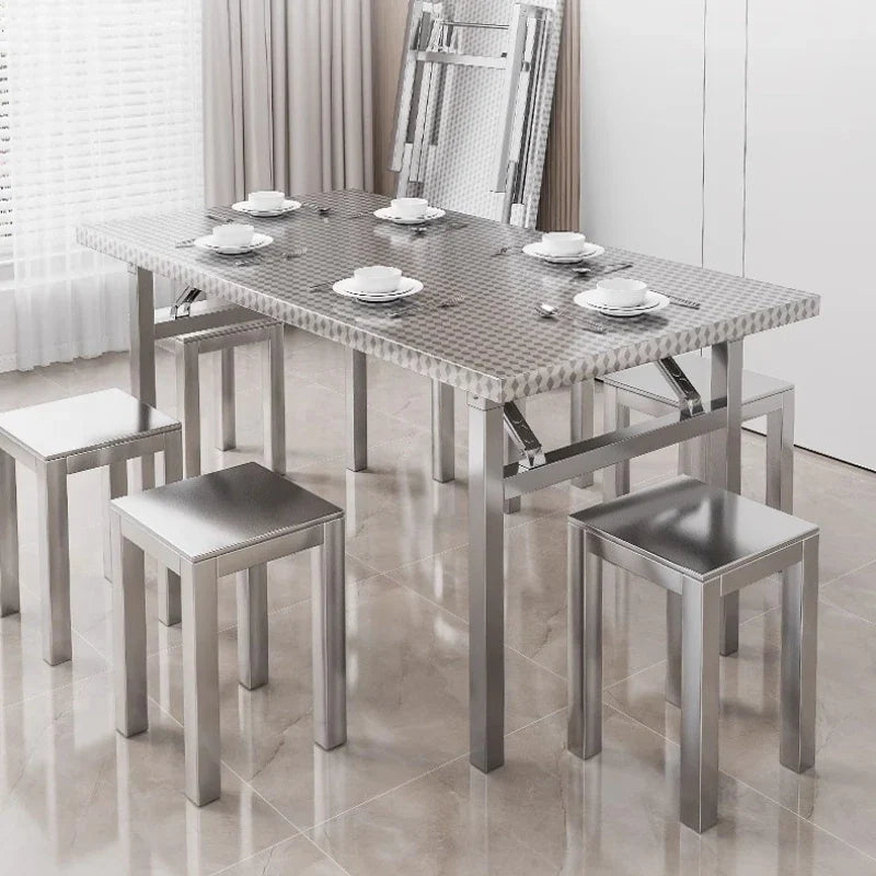 Buffet Serving Counter Home Dining TableStainless Steel Multifunctional Foldable Table Portable Outdoor Camping Desk Commercial Jonine’s Corner