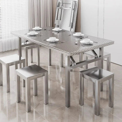 Buffet Serving Counter Home Dining TableStainless Steel Multifunctional Foldable Table Portable Outdoor Camping Desk Commercial Jonine’s Corner