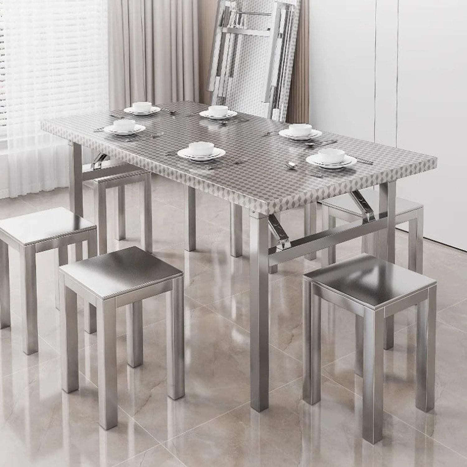 Foldable Stainless Steel Buffet &amp; Serving Table