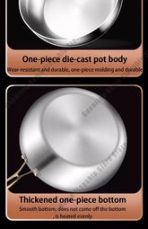 316 Stainless Steel Frying Pan Deepened Wok Non-Stick Skillets Steak Gas Stove Induction Cooker Universal Pan Kitchen Cookware Jonine&