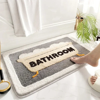 Cozy Underfoot — Non-Slip Faux Wool Bath Mat, Quick Dry