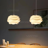 White Rose Petal Pendant Light — Nordic Sculptural Chandelier Jonine&