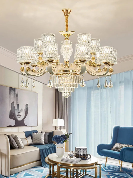 Crystal LED Chandelier — Hotel & Living Room Statement Light