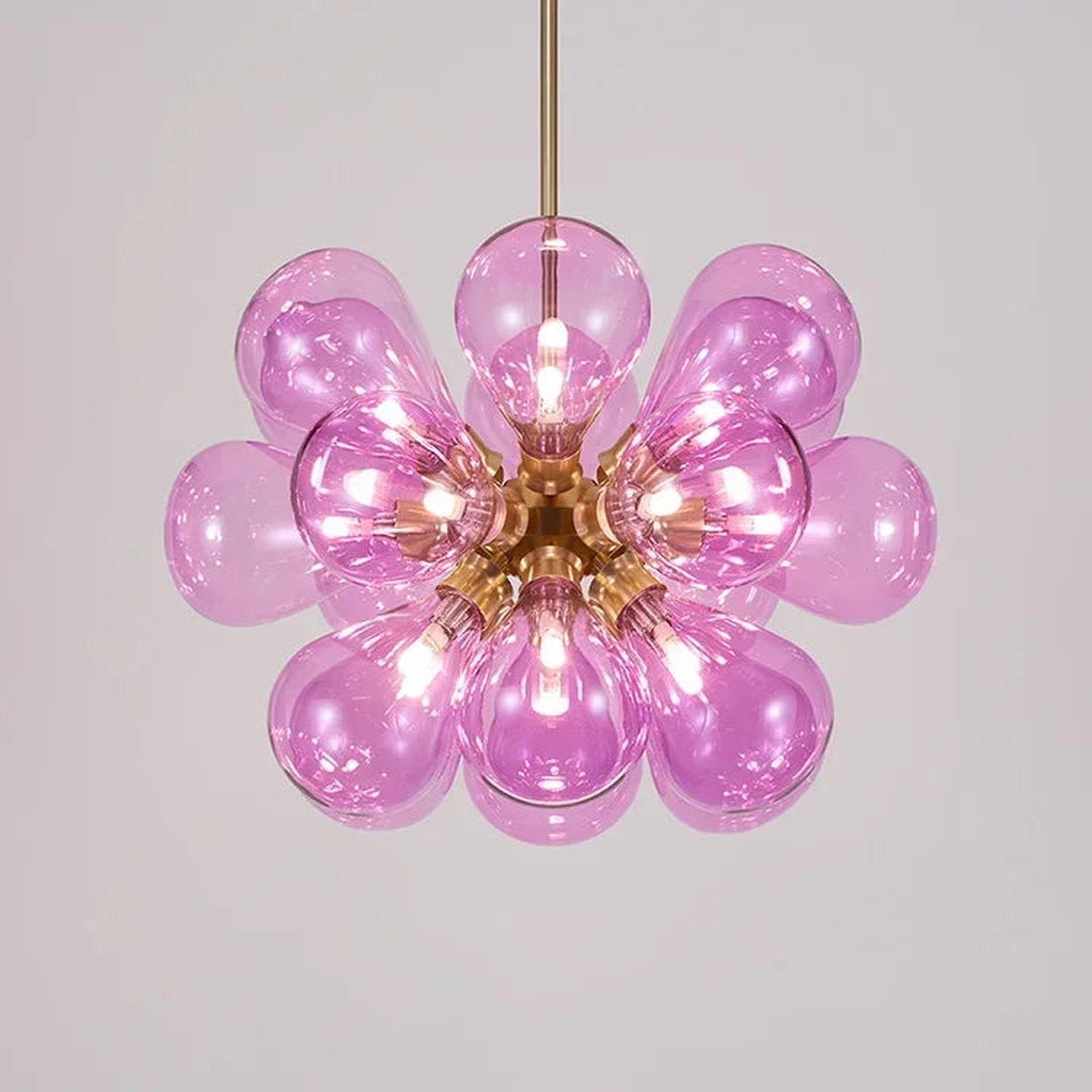 Suspended in Light — Designer Glass Bubble Chandelier for Bedroom &amp; Living Room