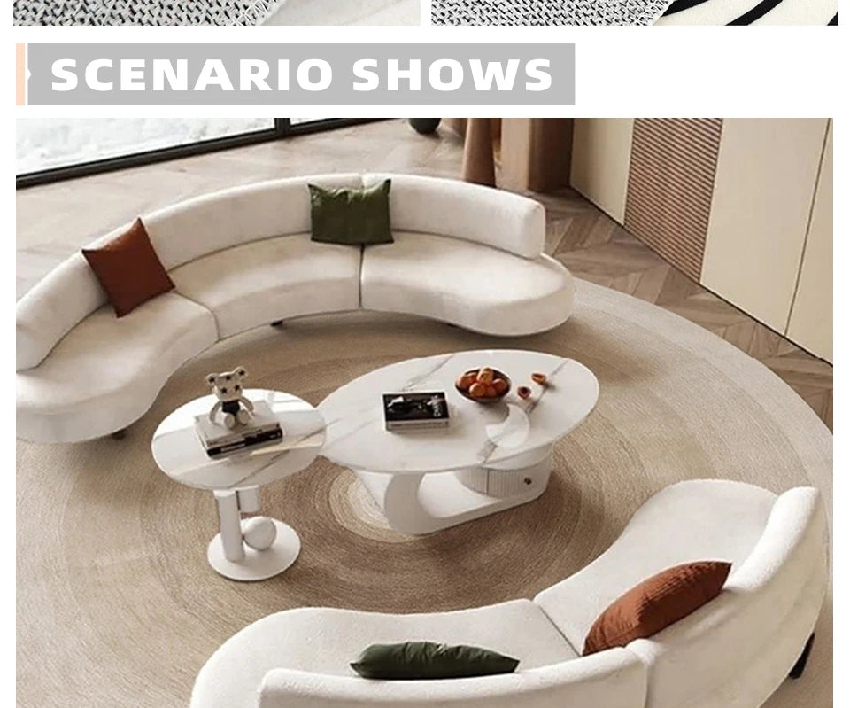 Round Gradient Area Rug — Machine Washable Non-Slip Floor Mat for Living Room & Bedroom