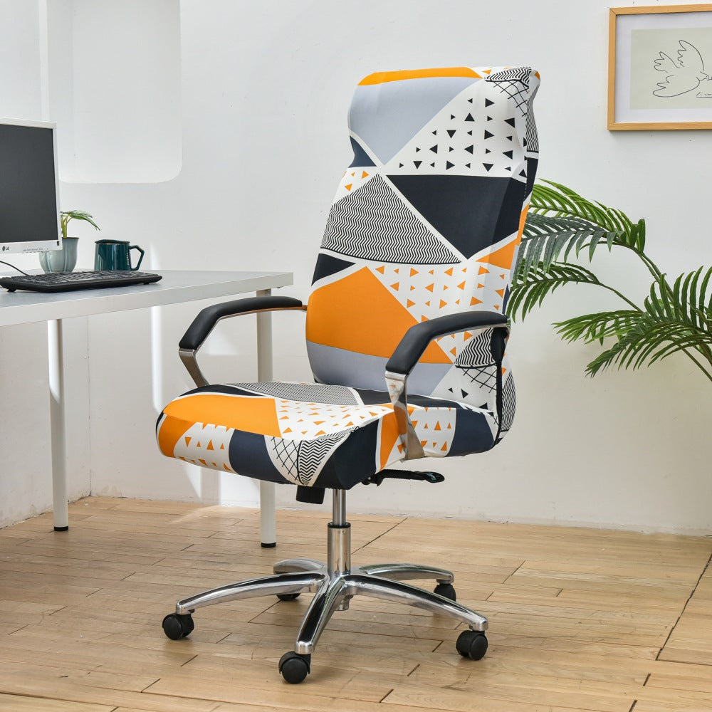 Fresh Look, Same Chair — Elastic Rotating Office Chair Cover with Back Protection