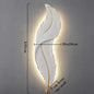 White Feather LED Wall Sconce — Modern Resin Bedroom & Living Room Light
