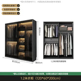 Bedroom Glass Sliding Door Wardrobe Clothes Storage Cabinet Closet Double Wardrobe Cabinets Wardrobes Furniture Modern Simple Jonine&