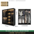 Bedroom Glass Sliding Door Wardrobe Clothes Storage Cabinet Closet Double Wardrobe Cabinets Wardrobes Furniture Modern Simple Jonine&