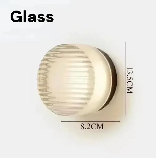 Glass Stone LED Wall Sconce
