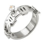 Stainless Steel Ring for Women Inlaid Zircon Rings Waterproof Romantic Fashion Jewelry