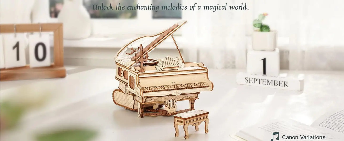 ROKR Magic Piano — 3D Wooden Puzzle Music Box