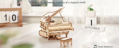 ROKR Magic Piano — 3D Wooden Puzzle Music Box