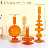 Colored Glass Candle Holder Set of 3 — Romantic Modern Home Décor