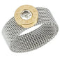 Personality Round Beads Ring Band Small Clear Crystal Zircon Waterproof Stainless Steel Rings Simple Granular Fine Jewelry