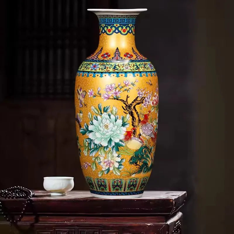 Jingdezhen Ceramic Floor Vase — Large Statement Piece for Living Room & Entryway
