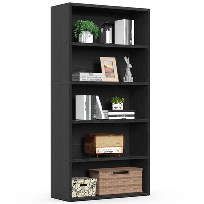 Tall, Dark & Organised — MCQ 5-Tier 53" Black Bookcase with Adjustable Shelves