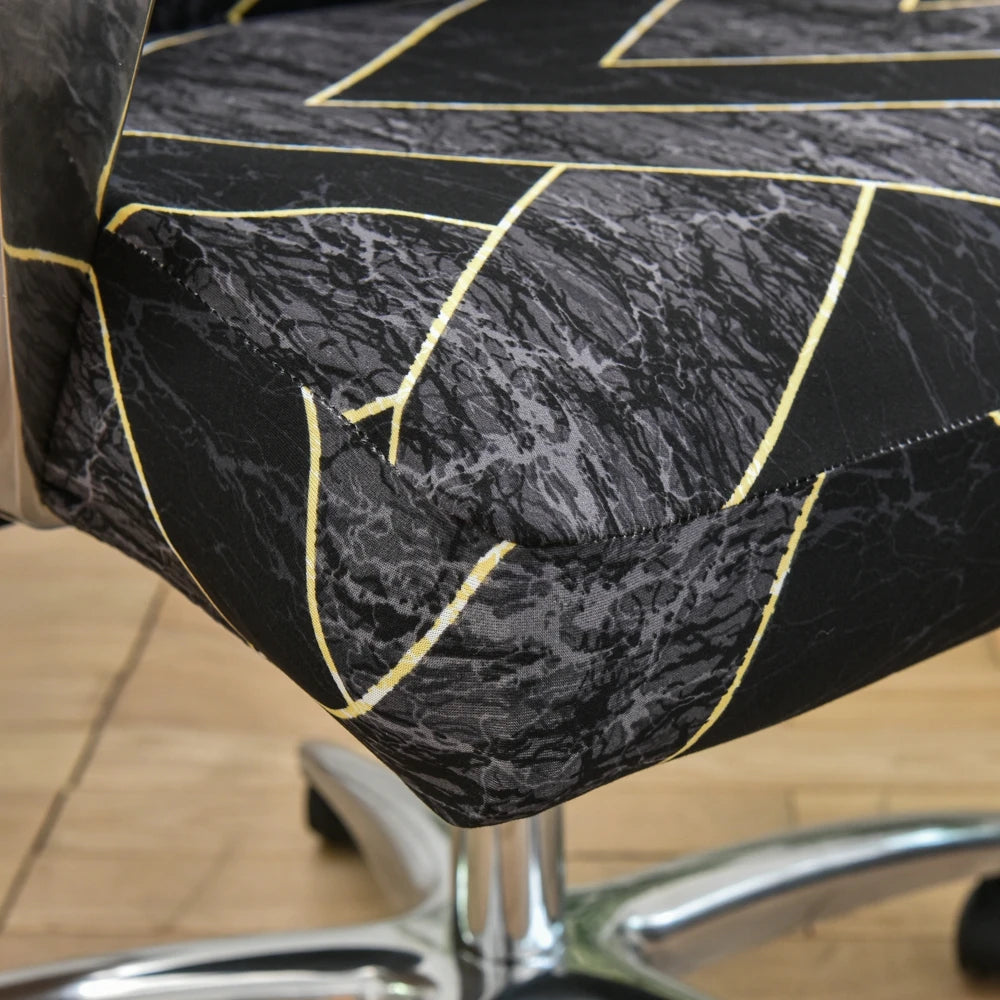 Fresh Look, Same Chair — Elastic Rotating Office Chair Cover with Back Protection