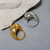 Crystal Zircon Stacking Ring — 18K Gold or Silver Plated, Stainless Steel